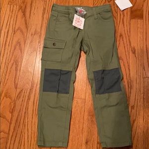 Hanna Andersson army green pants double knee 110